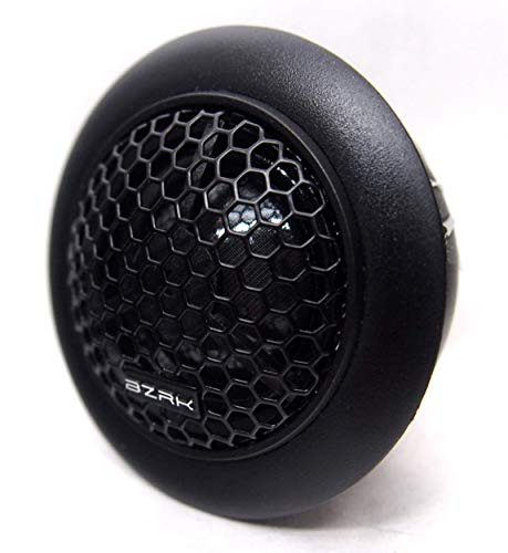 BZRK Audio SQ-T100 1 inch Silk Dome Tweeters for Car Audio (Pair) - 120 Watts Max (Each) - with Bass Blockers and Pods for Flush or Surface Mount