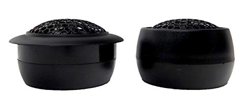 BZRK Audio SQ-T100 1 inch Silk Dome Tweeters for Car Audio (Pair) - 120 Watts Max (Each) - with Bass Blockers and Pods for Flush or Surface Mount