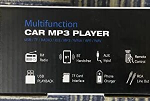 Car Radio Bluetooth Single DIN Car Stereo Audio, MP3 Player Car Stereo 1 DIN with Bluetooth Handsfree/ FM/ Dual USB/ TF/ AUX/ EQ/ Quick Charge, with Wireless Remote Control