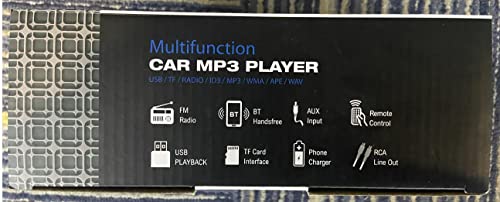 Car Radio Bluetooth Single DIN Car Stereo Audio, MP3 Player Car Stereo 1 DIN with Bluetooth Handsfree/ FM/ Dual USB/ TF/ AUX/ EQ/ Quick Charge, with Wireless Remote Control