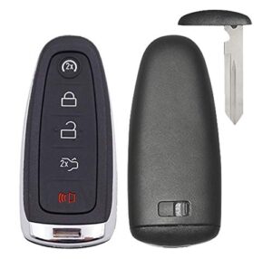 for ford smart key fob shell case fit for ford edge escape explorer focus flex taurus fusion lincoln mks mkt mkx replacement keyless entry remote blank key cover (1)