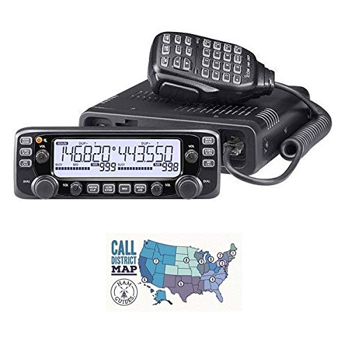 Bundle - 2 Items - Includes Icom IC-2730A Dual-Band VHF/UHF 50W Mobile Transceiver and Ham Guides TM Quick Reference Card
