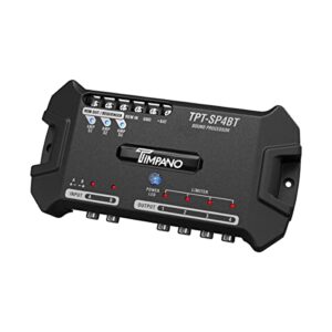 timpano tpt-sp4bt bluetooth dsp 4 output channel- full digital signal dsp car audio processor – built-in voltmeter and remote relay