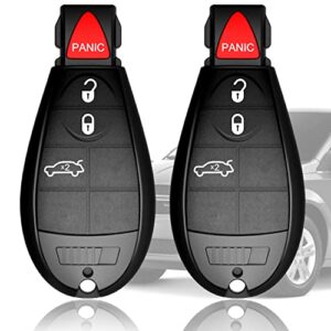 3+1 buttons keyless entry remote key fob transmitter fit for fccid: m3n5wy783x chrysler 300 2008-2011/dodge charger 2008-2012, challenger 2008-2014, magnum with ignition key iyz-c01c