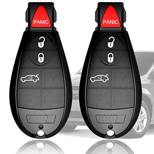 3+1 Buttons Keyless Entry Remote Key Fob Transmitter fit for FCCID: M3N5WY783X Chrysler 300 2008-2011/Dodge Charger 2008-2012, Challenger 2008-2014, Magnum with Ignition Key IYZ-C01C