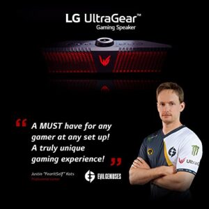 LG Ultragear GP9 - Portable Gaming Speaker with DTS Headphone:X, Hi-Fi Quad DAC, Microphone for Voice Chat, 5 Hour Battery Life, Hi Resolution Audio, Bluetooth