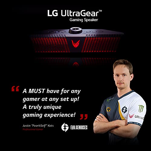 LG Ultragear GP9 - Portable Gaming Speaker with DTS Headphone:X, Hi-Fi Quad DAC, Microphone for Voice Chat, 5 Hour Battery Life, Hi Resolution Audio, Bluetooth