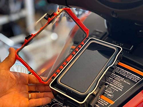Sgroi Innovations, LLC SafeBox (Orange) - Universal, Waterproof Cell Phone Case. Allows Full Usage of Phone While Protected from The Elements!