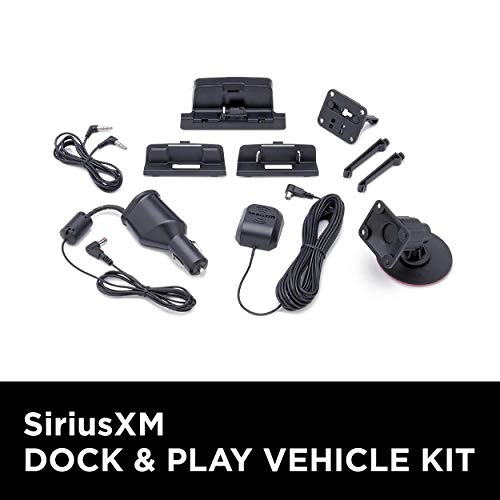 SiriusXM SXDV3 Satellite Radio Vehicle Mounting Kit with Dock and Charging Cable (Black)