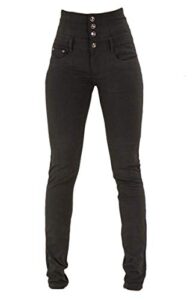 andongnywell plus size colombian design butt lifting high waist skinny jeans (black,x-large)