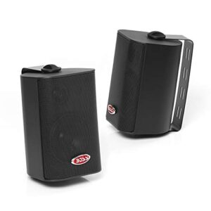 boss audio systems mr4.3b 200 watt per pair, 4 inch, full range, 3 way weatherproof marine speakers sold in pairs