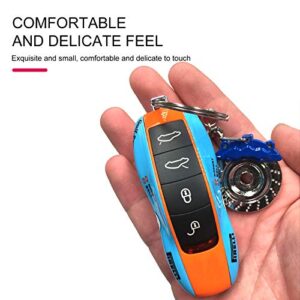 Key Fob Shell Cover for Porsche 911 Cayenne Panamera Macan,Painted Key Case Accessories for Porsche Key Fob Shell Case Keyless (Blue Key Cover)…