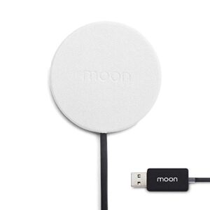 moon m599 qi-enabled wireless charging pad (white leather)
