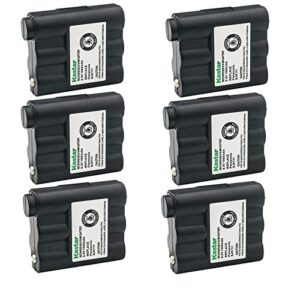 kastar 6-pack two-way radio battery ni-mh 6v 1000mah replacement for midland batt5r, batt-5r batt5rx, batt-5rx avp-7, avp7 avp-17, avp17 hh54, hh54vp, hh54vp2 xt511, xf511 pbatl/g7 gxt-300, gxt-310