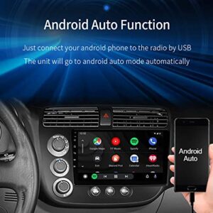 Cocheparts Car Stereo for Honda Civic Radio 2001-2005 Support Apple Carplay,Android Auto,1+32GB,WiFi/Bluetooth/Steering Wheel Control/Split Screen/GPS Navigation