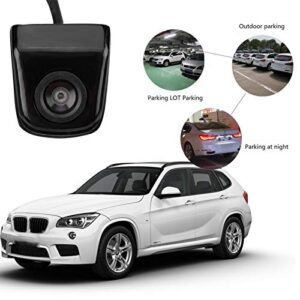 Yoidesu Reverse Backup Camera, IP67 Waterproof Infrared Night Vision 170 Degree Car CCD Rear View Camera, Universal Color CMOS Imaging Chip Backup Parking HD Front View Camera(Black)