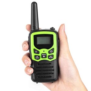 Walkie Talkies, Rivins Two Way Radios 22 Channel FRS Walkie Talkie for Adults with LED Flashlight VOX LCD Display (Green)