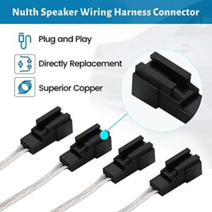 NuIth 72-6512 Car Speaker Wire Harness Adapter Connector Compatible with 1997-2003 Jeep TJ Cherokee Wrangler, 1998-2007 Dodge Ram Dakota, 1991-2004 Chrysler 300 Concorde Door Speaker Harness 4PCS