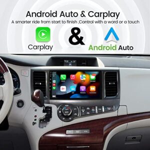 Android 11 Car Stereo Double Din for Toyota Sienna 2011 2012 2013 2014, 9 Inch Octa Core Car Radio Built-in Carplay Android Auto GPS Navigation IPS Touchscreen Support BT FM AM, 2GB RAM 32GB ROM…