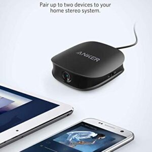 Anker Soundsync A3341 Bluetooth 2-in-1 Transmitter and Receiver, with Bluetooth 5, HD Audio with Lag-Free Synchronization, and AUX/RCA/Optical Connection for TV and Home Stereo System (Renewed)