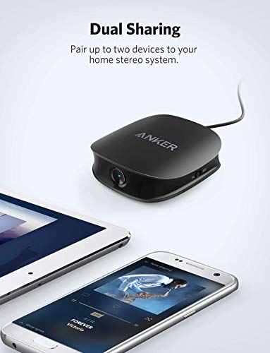 Anker Soundsync A3341 Bluetooth 2-in-1 Transmitter and Receiver, with Bluetooth 5, HD Audio with Lag-Free Synchronization, and AUX/RCA/Optical Connection for TV and Home Stereo System (Renewed)