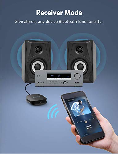 Anker Soundsync A3341 Bluetooth 2-in-1 Transmitter and Receiver, with Bluetooth 5, HD Audio with Lag-Free Synchronization, and AUX/RCA/Optical Connection for TV and Home Stereo System (Renewed)