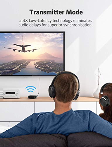 Anker Soundsync A3341 Bluetooth 2-in-1 Transmitter and Receiver, with Bluetooth 5, HD Audio with Lag-Free Synchronization, and AUX/RCA/Optical Connection for TV and Home Stereo System (Renewed)