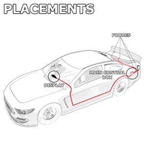 VaygWay Wireless Car Parking Sensor – 1 Parking Sensors with LED Display – Car Reverse Backup Radar System