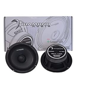 diamond audio mspro65 high output 6.5” pro motorsports speakers pair, 200w rms power handling