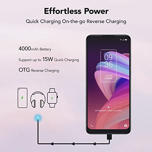 TCL 10 SE Unlocked Android Smartphone, 6.52" V-Notch Display, US Version Cell Phone with 16 MP AI Triple-Camera 4GB + 64GB, 4000mAh Fast Charging Battery, ICY Silver (Not Compatible with Verizon)