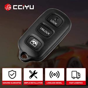 cciyu 1PC Uncut 4 Buttons Keyless Entry Remote Fob Case Replacement for Toyota Avalon 4Runne Sequoia (HYQ12BAN, HYQ12BBX, HYQ1512Y)