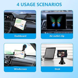 LAMJAD Wireless Car Charger Mount for Galaxy Z Fold 4/3 car Mount/Accessories,[Dual Coils] 15W Fast Charging Phone Holder for Galaxy Z Fold 4/3/2/S22 Ultra, iPhone 14/13/12