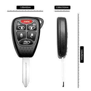 VOFONO Keyless Entry Remote Key Fob Fit for Chrysler Town and Country, Dodge Caravan/Grand Caravan 2004-2007 (P/N: M3N5WY72XX), Set of 2