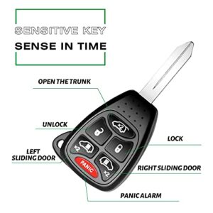 VOFONO Keyless Entry Remote Key Fob Fit for Chrysler Town and Country, Dodge Caravan/Grand Caravan 2004-2007 (P/N: M3N5WY72XX), Set of 2