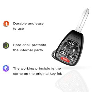 VOFONO Keyless Entry Remote Key Fob Fit for Chrysler Town and Country, Dodge Caravan/Grand Caravan 2004-2007 (P/N: M3N5WY72XX), Set of 2