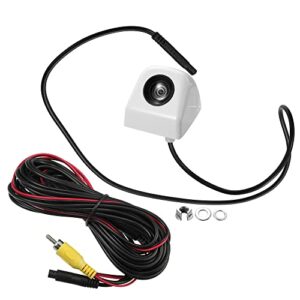 x autohaux car 12v rear view back up camera rear park assist reverse camera 170 degree wide view angle rear view camera white