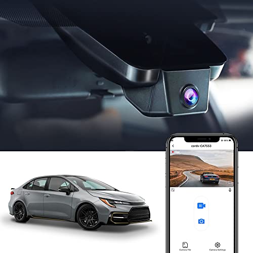 Fitcamx 4K Dash Cam Suitable for Toyota Corolla LE L XLE XSE SE 2020 2021 2022 Hybrid & Hatchback 2019-2022 (E210/Gen12), OEM Look, 2160P UHD Video WiFi, G-Sensor Loop Recording, Plug&Play, 64GB Card