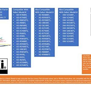 Xtenzi Car Radio Wire Harness Compatible with JVC Select KD/KW Series CD DVD Navigation in-Dash - XT91123