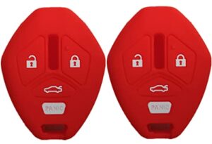 smart key fob cover case protector keyless remote holder for mitsubishi eclipse endeavor galant lancer outlander 3 buttons red