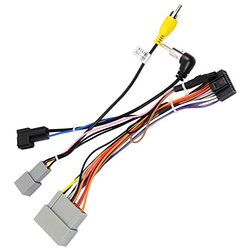 Car Radio Wiring Harness with Antenna Adapter and RCA Connector Compatible with Honda-CRV/BRV/HRV Jazz Greiz Crider Aftermarket Stereo Wire Cable