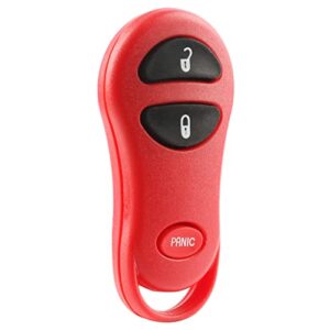 replacement for 1999-2005 chrysler dodge plymouth red 3-button keyless entry remote key fob 04686481
