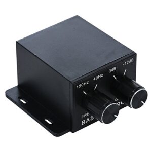 nobsound auto car amplifier audio subwoofer bass control knob sub gain equalizer regulator frequency controller rca line level adjust