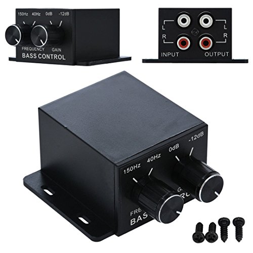 Nobsound Auto Car Amplifier Audio Subwoofer Bass Control Knob Sub Gain Equalizer Regulator Frequency Controller RCA Line Level Adjust