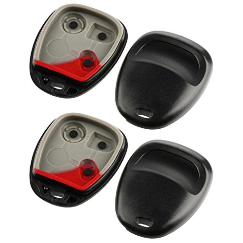 fits 15042968 15732803 Case Shell Key Fob Keyless Entry Remote Cadillac Escalade/Chevy Avalanche S10 Silverado Suburban Tahoe/GMC Sierra Sonoma Yukon 2001 2002, Set of 2