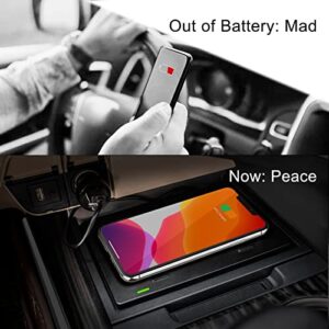 CarQiWireless Wireless Charger for Toyota Camry Accessories 2018 2019 2020 2021 2022 2023, Wireless Phone Charging Pad Tray for Camry XSE SE TRD LE XLE Hybrid Nightshade Car Interior Body Parts