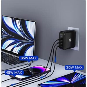 140W USB C Charger, PD3.1 GaN 3Port Type C Wall Charger Fast Charging Station Adapter, PD 100W PPS Charger Block for MacBook Pro 16"/Air, iPhone 14 Pro Max, Galaxy S22/S21,Tablet,Laptop-Black