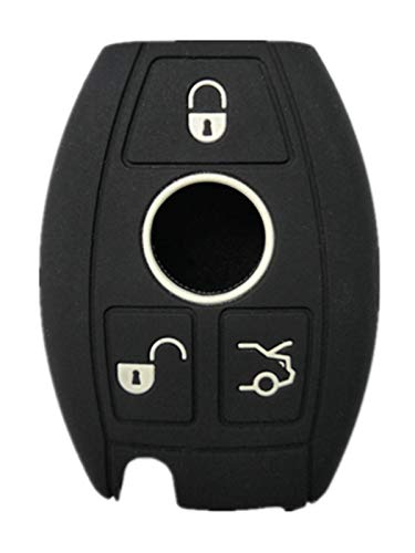 KAWIHEN Silicone Key Fob Cover Case Protector Smart Remote Control Shell Keyless Entry Case Holder Cover for Mercedes Benz W203 W210 W211 AMG W204 C E R CL GL S SL BGA CLS CLK CLA SLK Classe IYZ3312