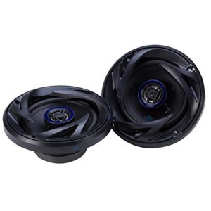 Autotek ATS525CX 5.25 Inch Coaxial Speakers (Black and Blue, Pair) - 250 Watt Max, 2 Way, Voice Coil, Neo-Mylar Soft Dome Tweeter, Pair of 2 Car Speakers