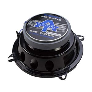 Autotek ATS525CX 5.25 Inch Coaxial Speakers (Black and Blue, Pair) - 250 Watt Max, 2 Way, Voice Coil, Neo-Mylar Soft Dome Tweeter, Pair of 2 Car Speakers