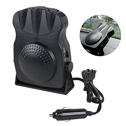 12V Car Heater 150W Portable Fan Heater Windshield Defroster Defogger Car Vehicle Truck 2 in 1 Heating Cooling Fan Plugs into Cigarette Lighter - Improved